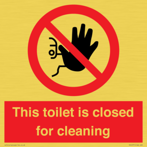 This toilet is closed for cleaning